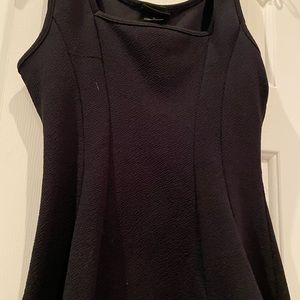 Black tight-fit business top